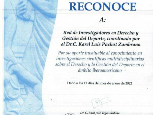 La RIIDGD recibe un Reconocimiento de la Facultad de Derecho de la Universidad de Oriente (Cuba)