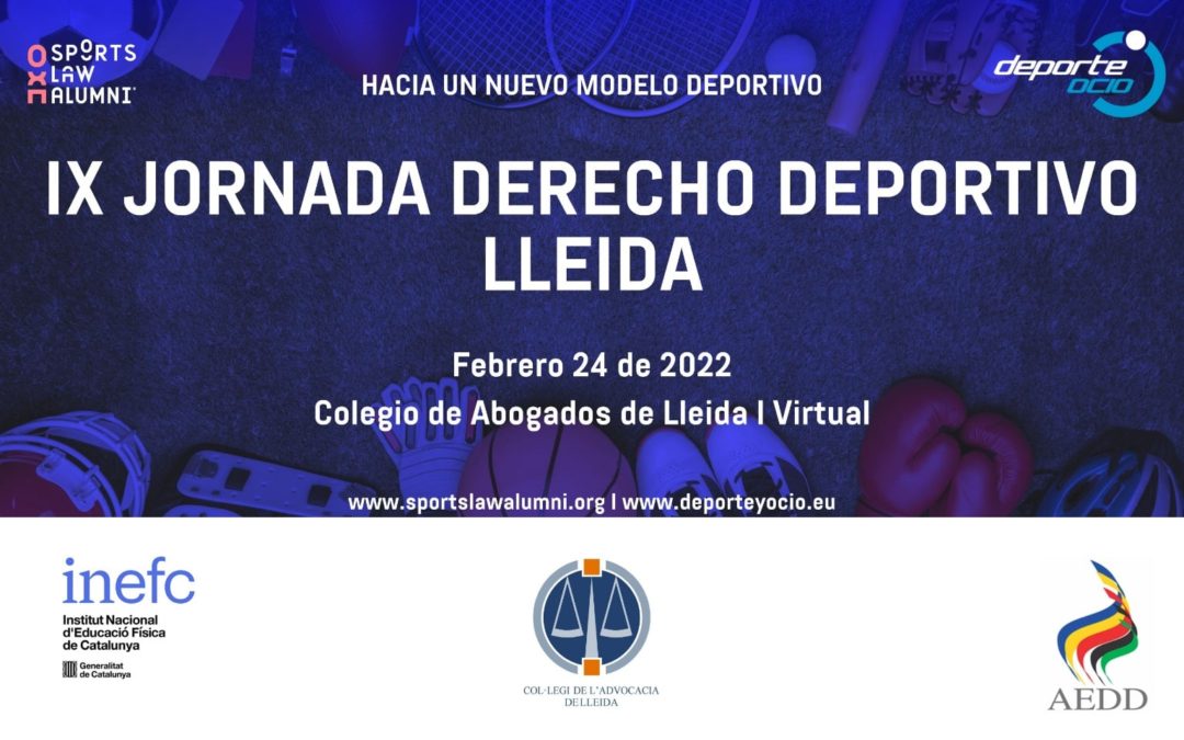 Investigadores de la RIIDGD participarán en la IX Jornada de Derecho Deportivo, Lleida (España)