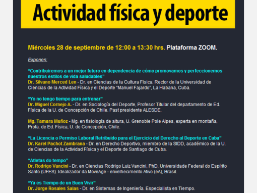 Investigadores de la RIIDGD participan en Seminario Internacional “Uso del tiempo. Actividad física y deporte” (Chile)